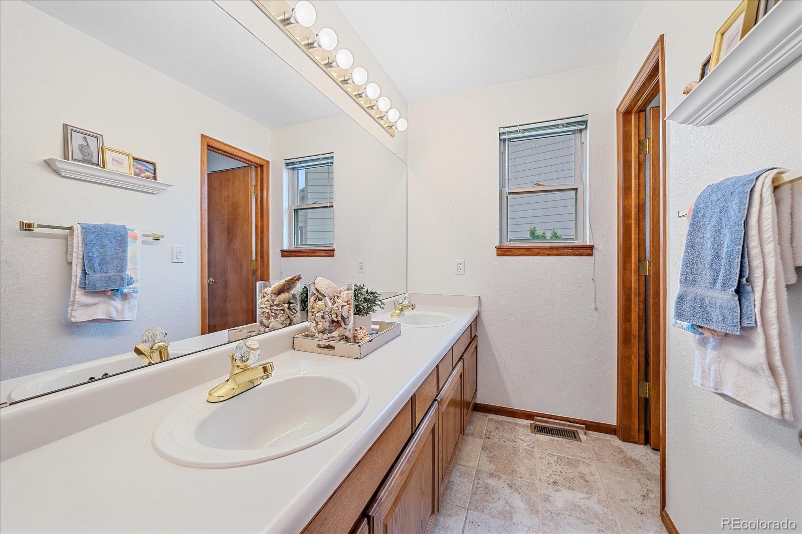 9875 Spring Hill Street Highlands Ranch, CO 80129 - Photo 30 of 38 a bathroom with a sink and a mirror