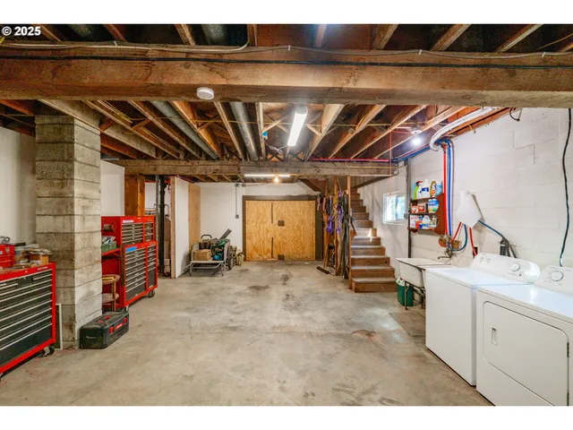 a view of storage and utility room