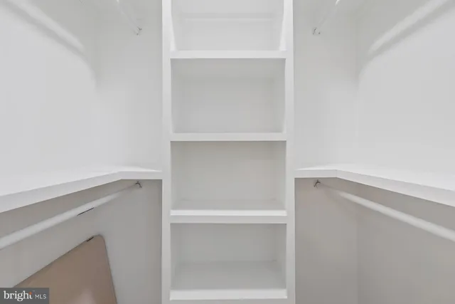 a close view of closet