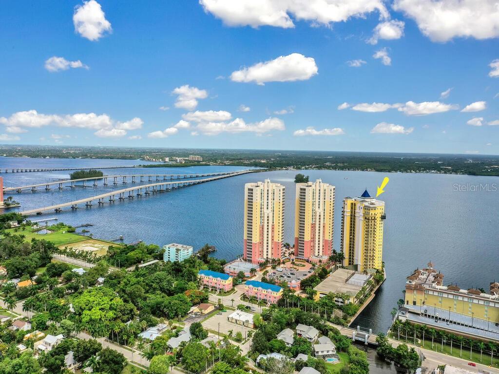 2797 First Street, Unit 1605 Fort Myers, FL 33916 - Photo 4 of 38 a view of a lake with a outdoor space