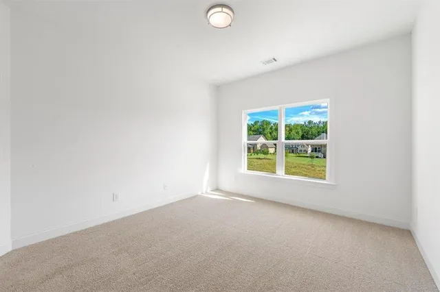 a view of a livingroom with a window
