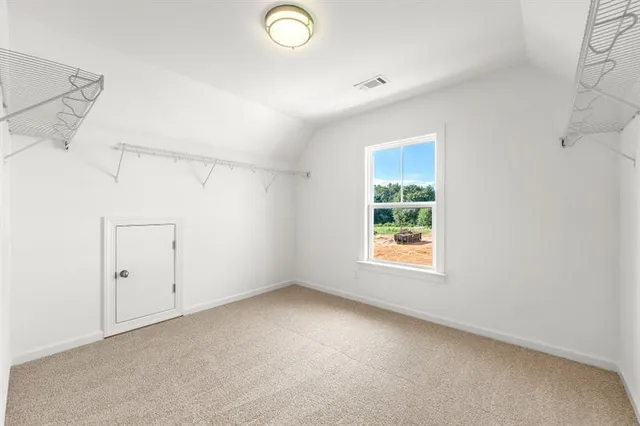 an empty room with a window