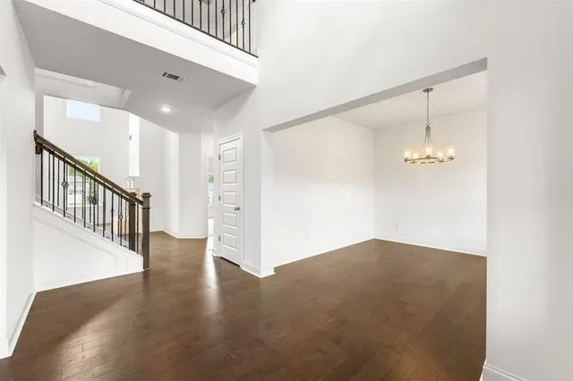 a view of a hallway with entryway