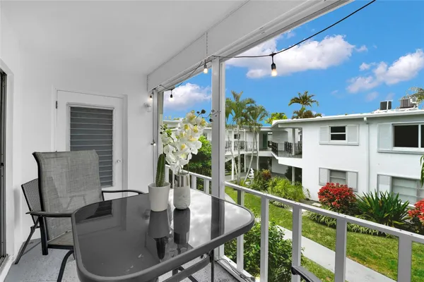 a view of balcony and patio