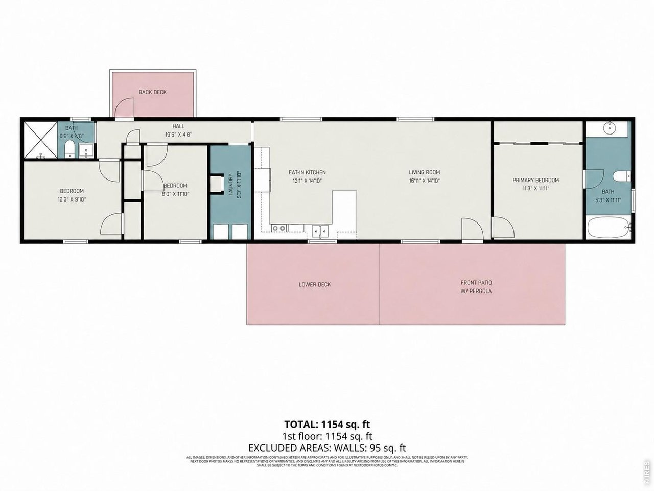 1401 9th Street, Unit 159 Fort Lupton, CO 80621 - Photo 24 of 24 Floorplan showing the pergola, lower deck and backdeck.