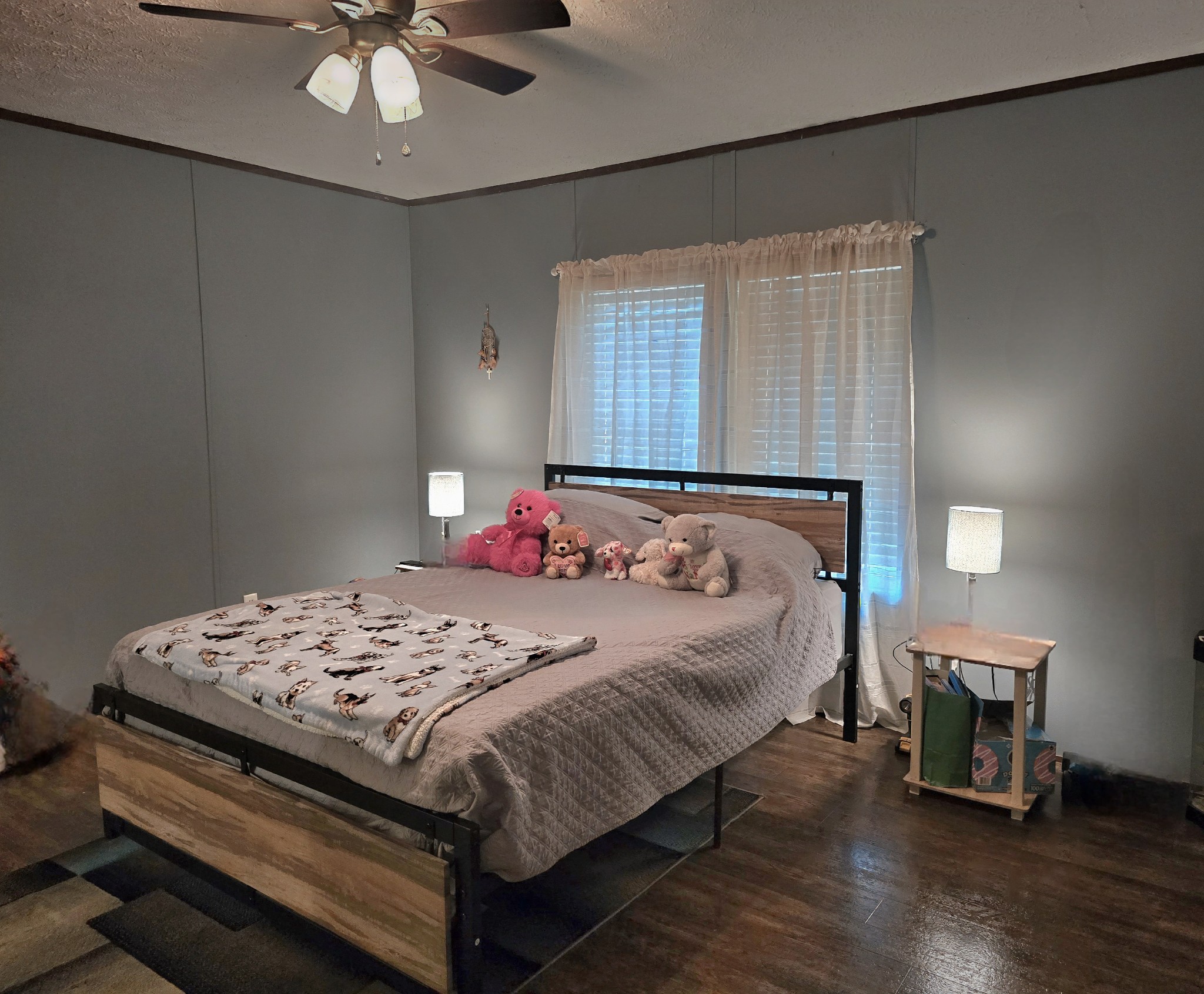 502 Case Road Prospect, TN 38477 - Photo 14 of 20 a bedroom with a bed and a chandelier