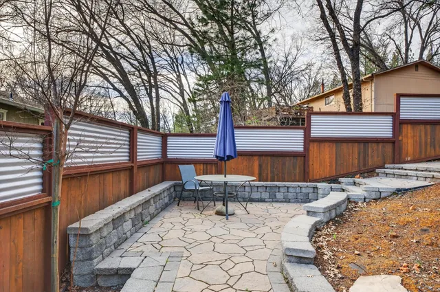 a view of a house with a patio