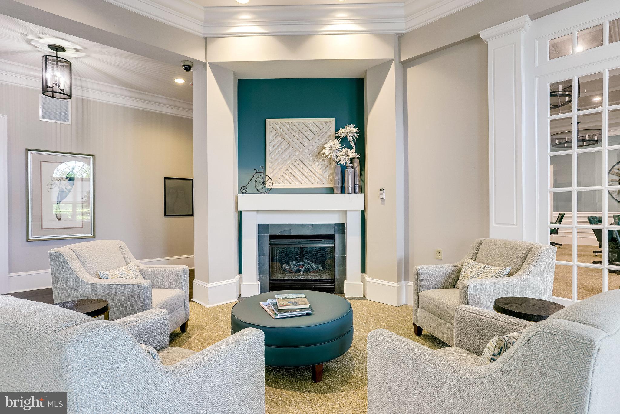 20580 Hope Spring Terrace, Unit 207 Ashburn, VA 20147 - Photo 42 of 61 a living room with furniture and a fireplace