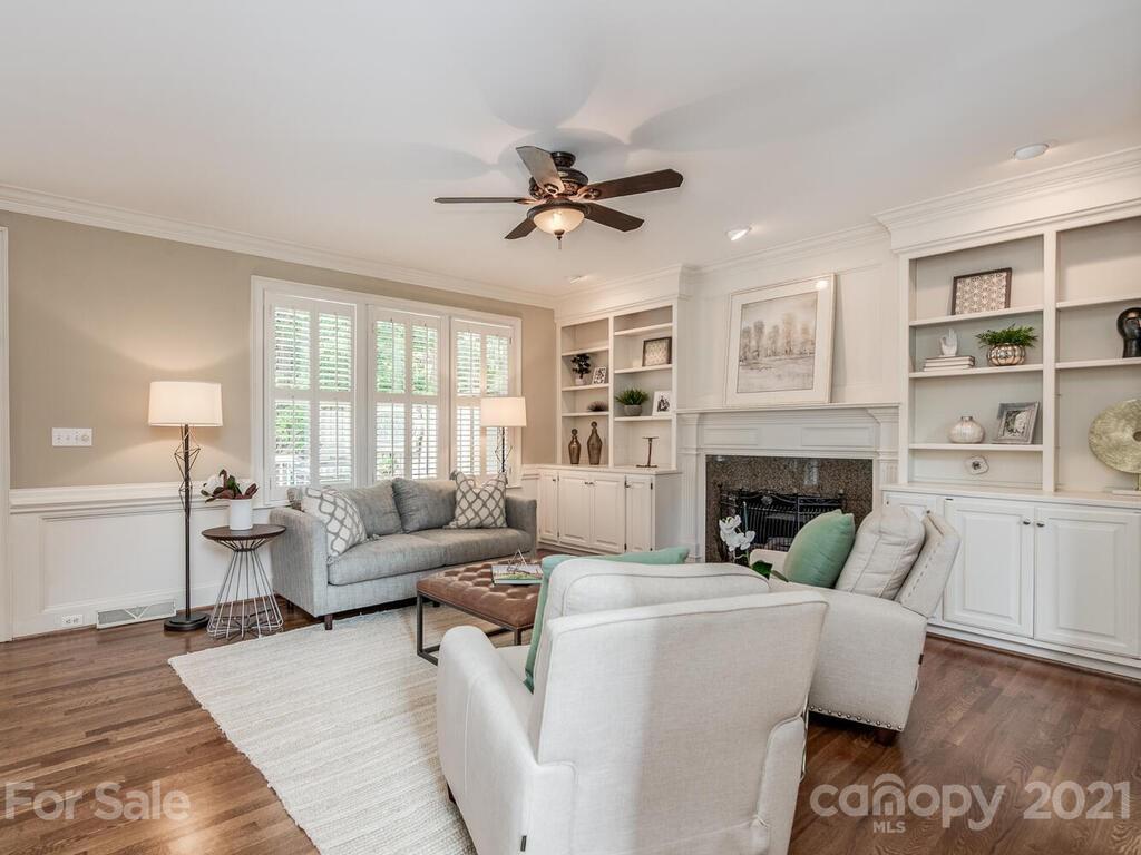 4626 Binfords Ridge Road Charlotte, NC 28226 - Photo 9 of 42 a living room with furniture fireplace and a window