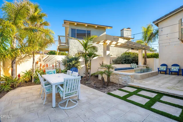 a view of a lake with a yard