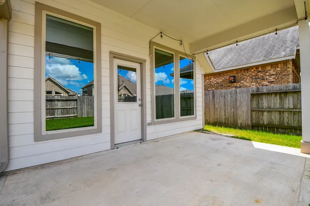 a view of outdoor space garage and window