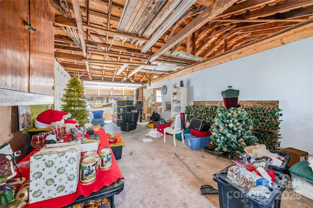 a view of a yard with trees