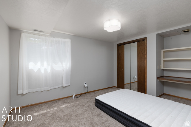 2807 North Ogden Canyon Road Eden, UT 84310 - Photo 41 of 72 Spacious room featuring neutral carpeting, light gray wall paint, and a white ceiling with a flush-mount light fixture
