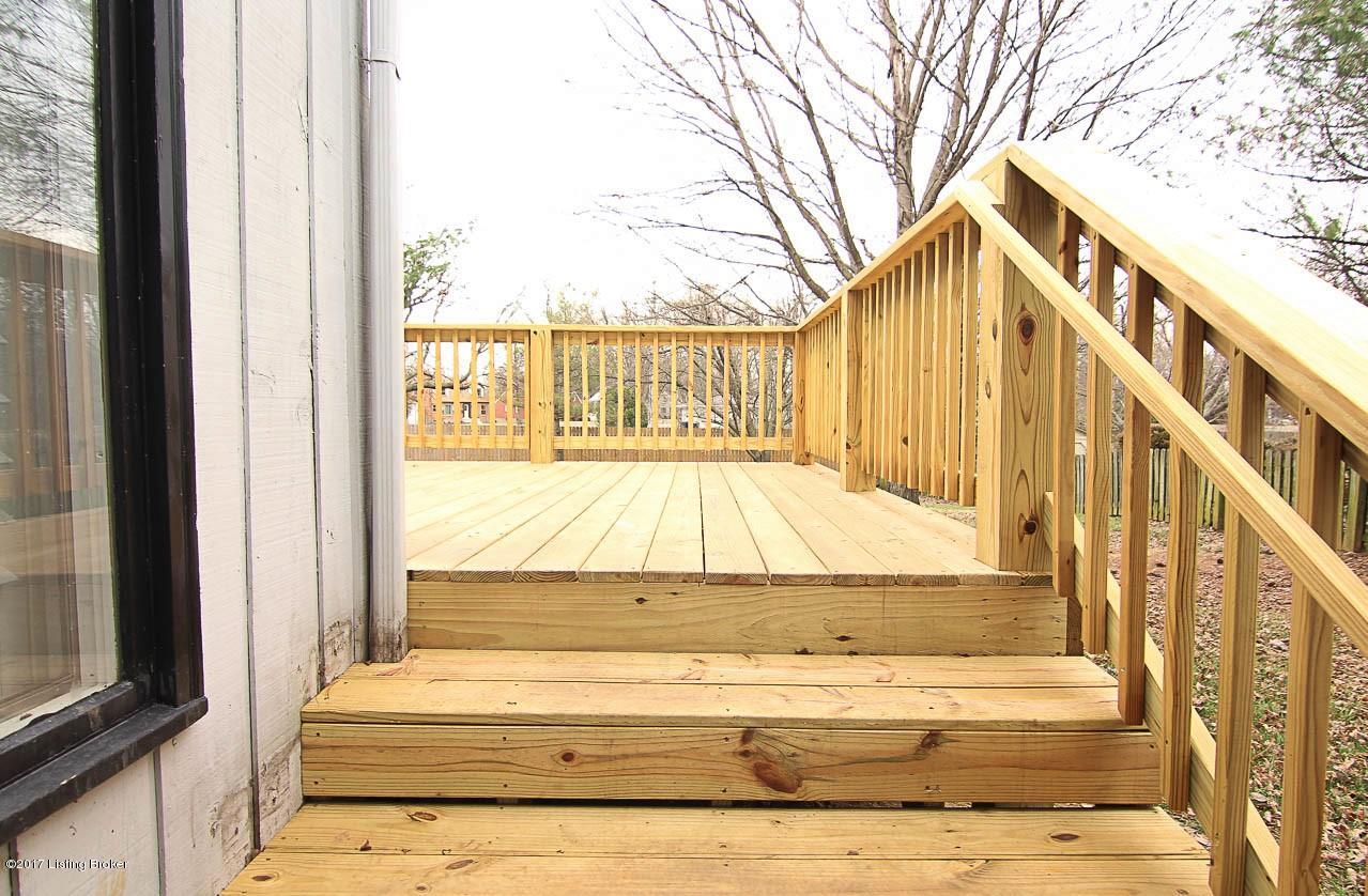6602 Windhurst Road Louisville, KY 40207 - Photo 47 of 49 Large Wide Steps and Posts were also incorporated into the New Deck.