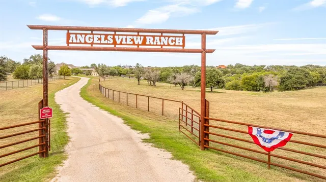 a view of a street with sitting area