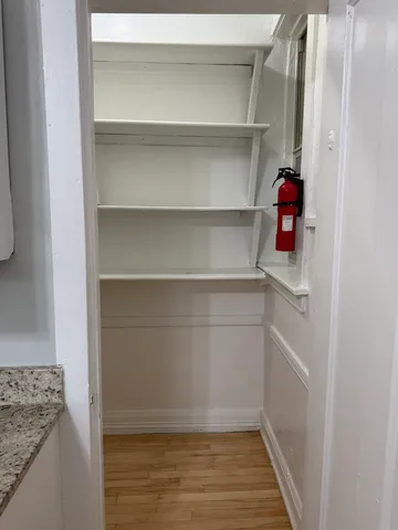 a close view of closet