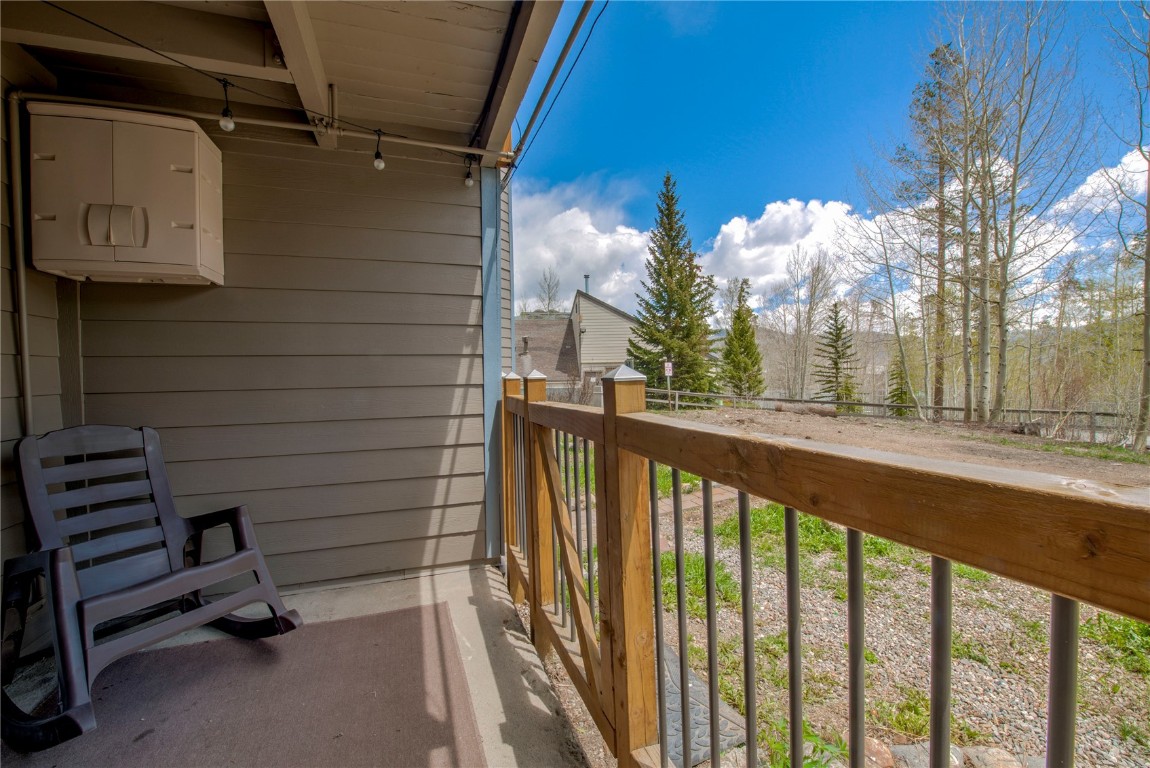 8500 Ryan Gulch Road, Unit G3 Silverthorne, CO 80498 - Photo 22 of 28 a view of a balcony with a tree