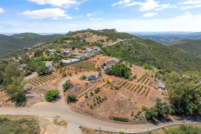 a view of a city with mountains