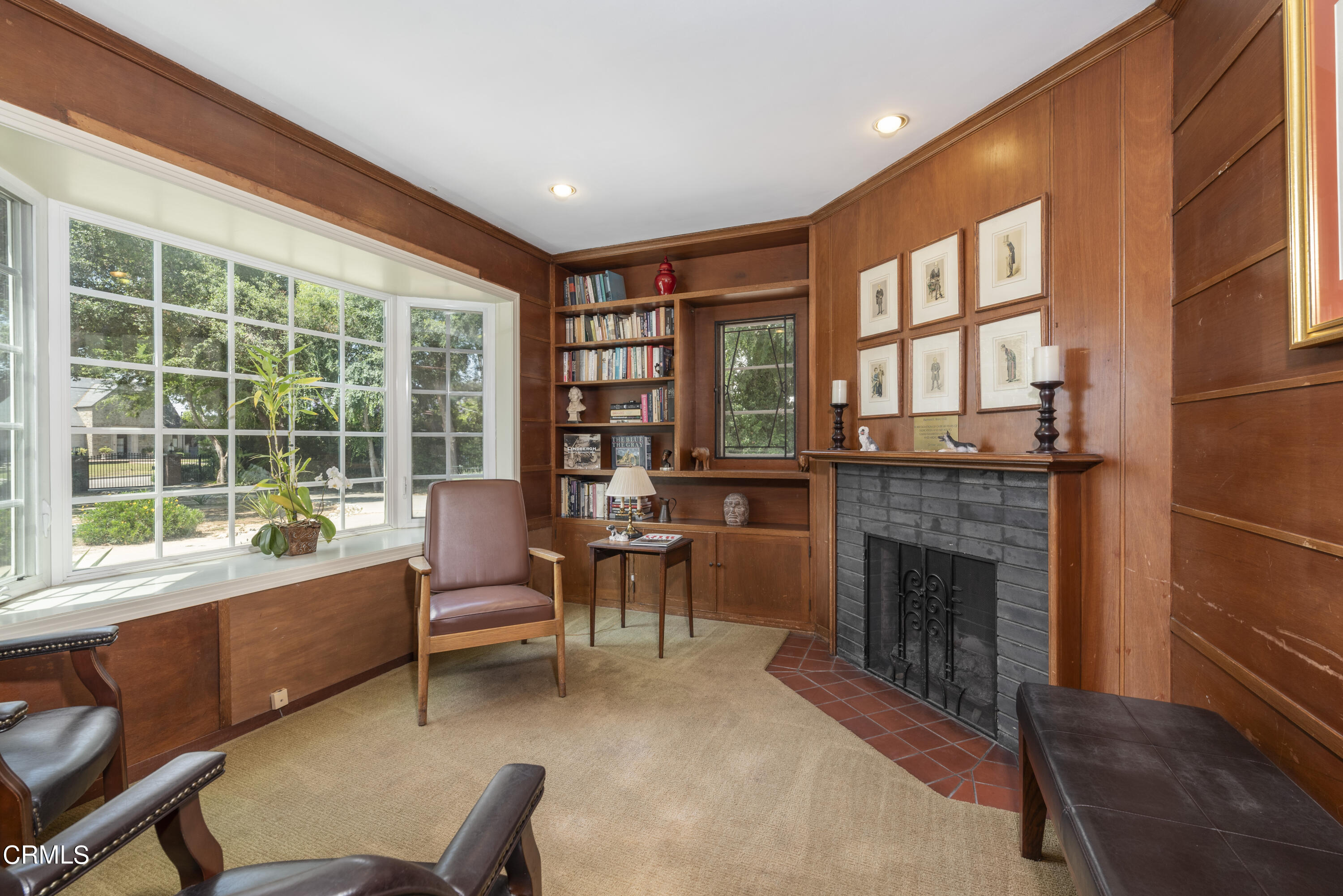 3287 Lombardy Road Pasadena, CA 91107 - Photo 11 of 59 a living room with furniture and a fireplace