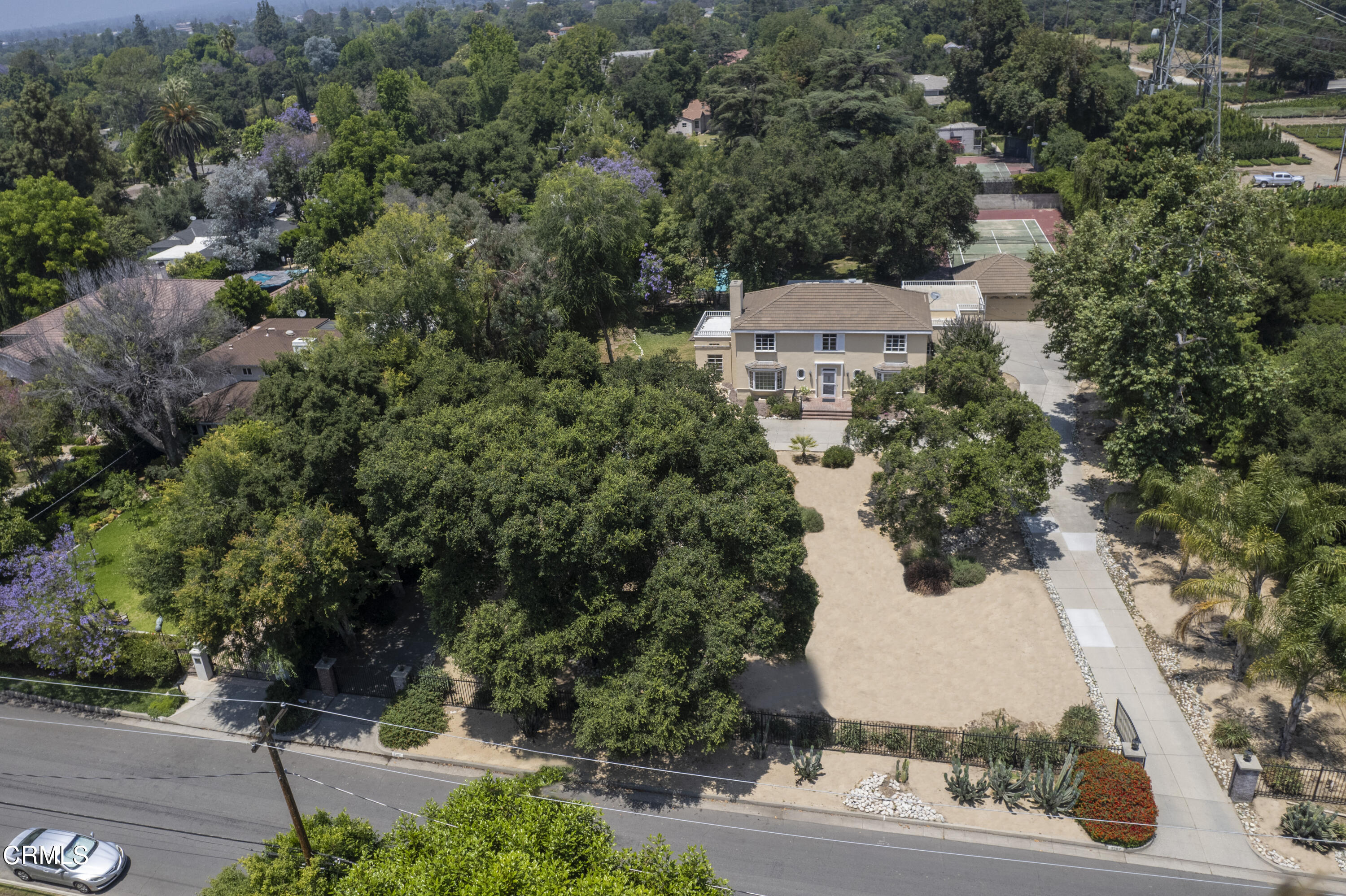 3287 Lombardy Road Pasadena, CA 91107 - Photo 3 of 59 an aerial view of a house with yard and parking space