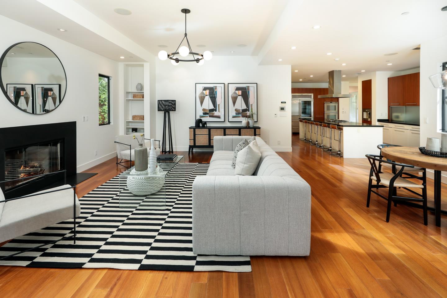 1136 Miramonte Avenue Los Altos, CA 94024 - Photo 10 of 58 a living room with furniture and a fireplace