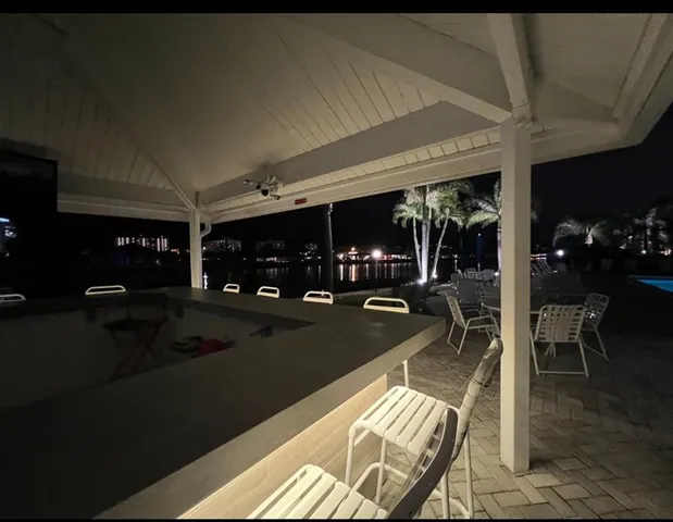 a group of people sitting at tables in a room