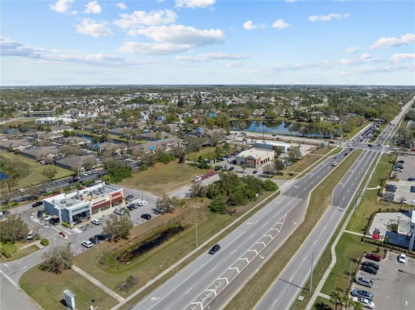 an aerial view of a city