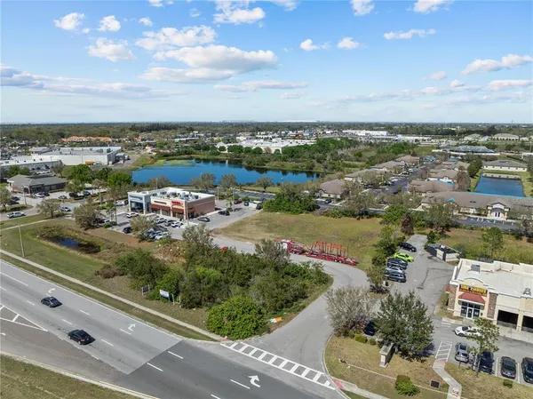 an aerial view of a city