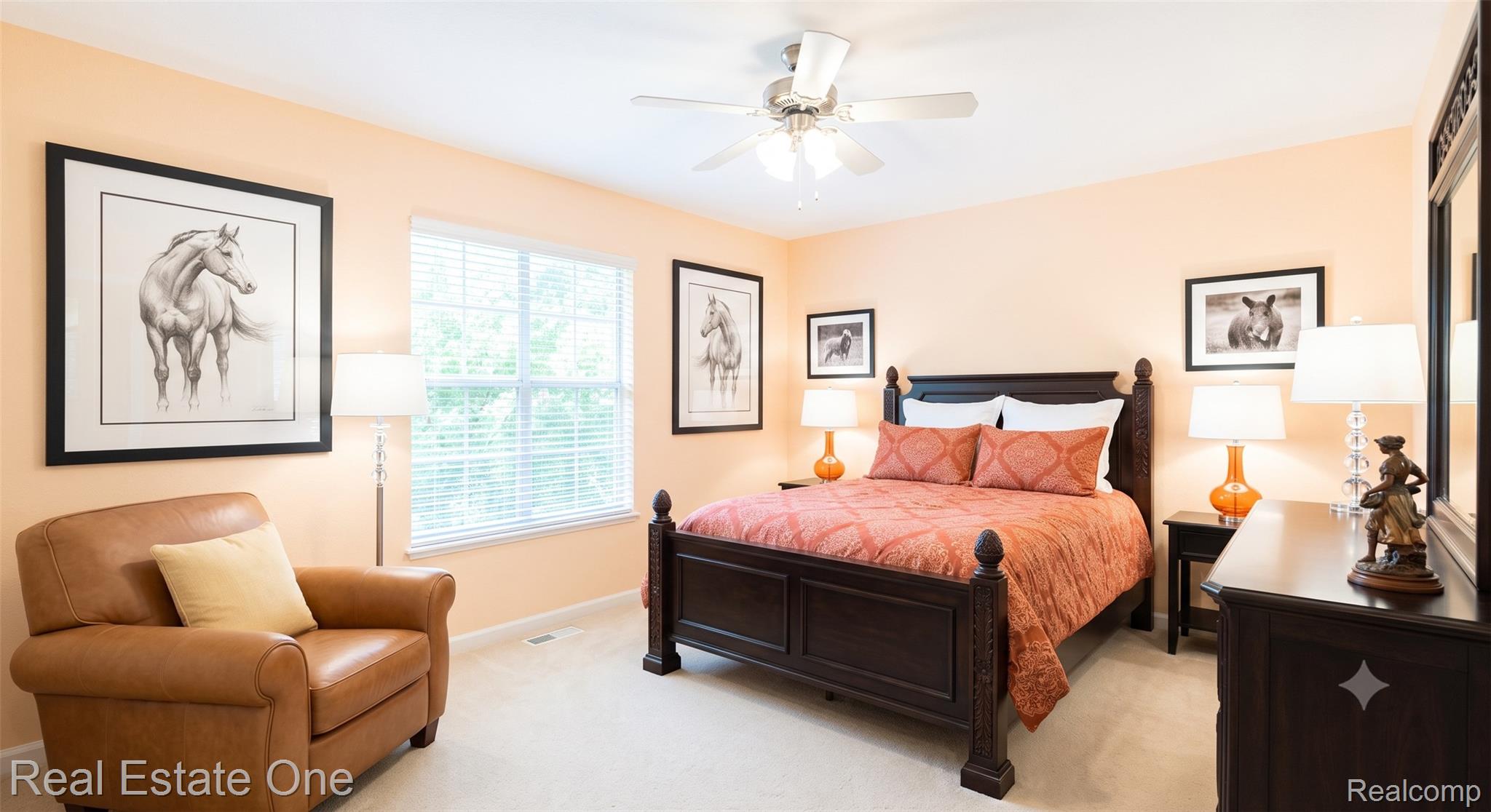 1793 Skyline Drive Rochester, MI 48306 - Photo 17 of 38 Spacious room featuring a large window with horizontal blinds, light-toned wall paint, and plush carpeting