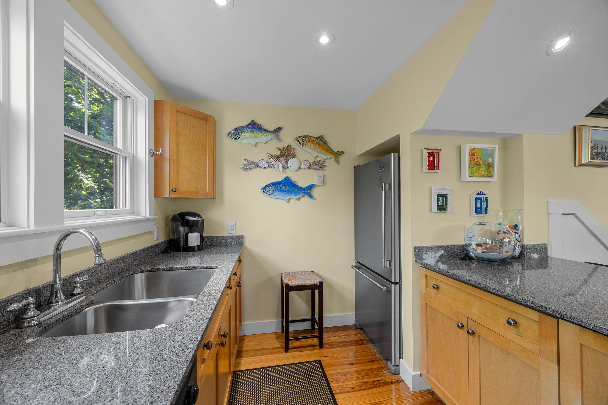3 Meadow Road, Unit 2 Provincetown, MA 02657 - Photo 10 of 26 a kitchen that has a sink and a large window