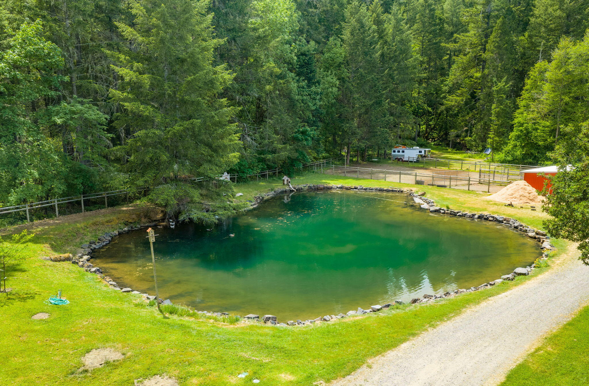 985 Elliott Creek Road Wilderville, OR 97543 - Photo 76 of 98 a view of a swimming pool with a yard