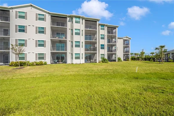 a front view of a building with street view