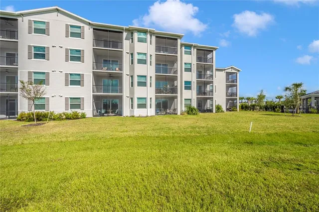 a front view of a building with street view
