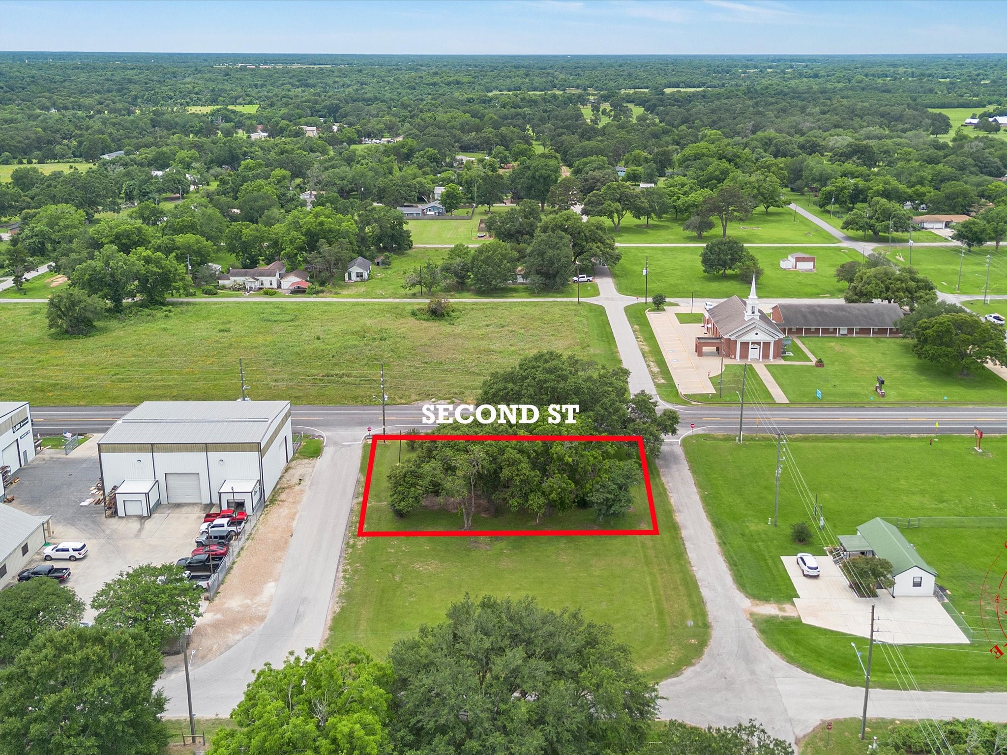 3310 2nd Street Pattison, TX 77423 - Photo 9 of 15 Aerial View Looking South-West toward Pattison United Methodist Church