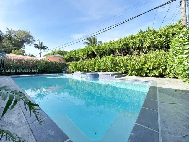 a kitchen with a stove and a microwave