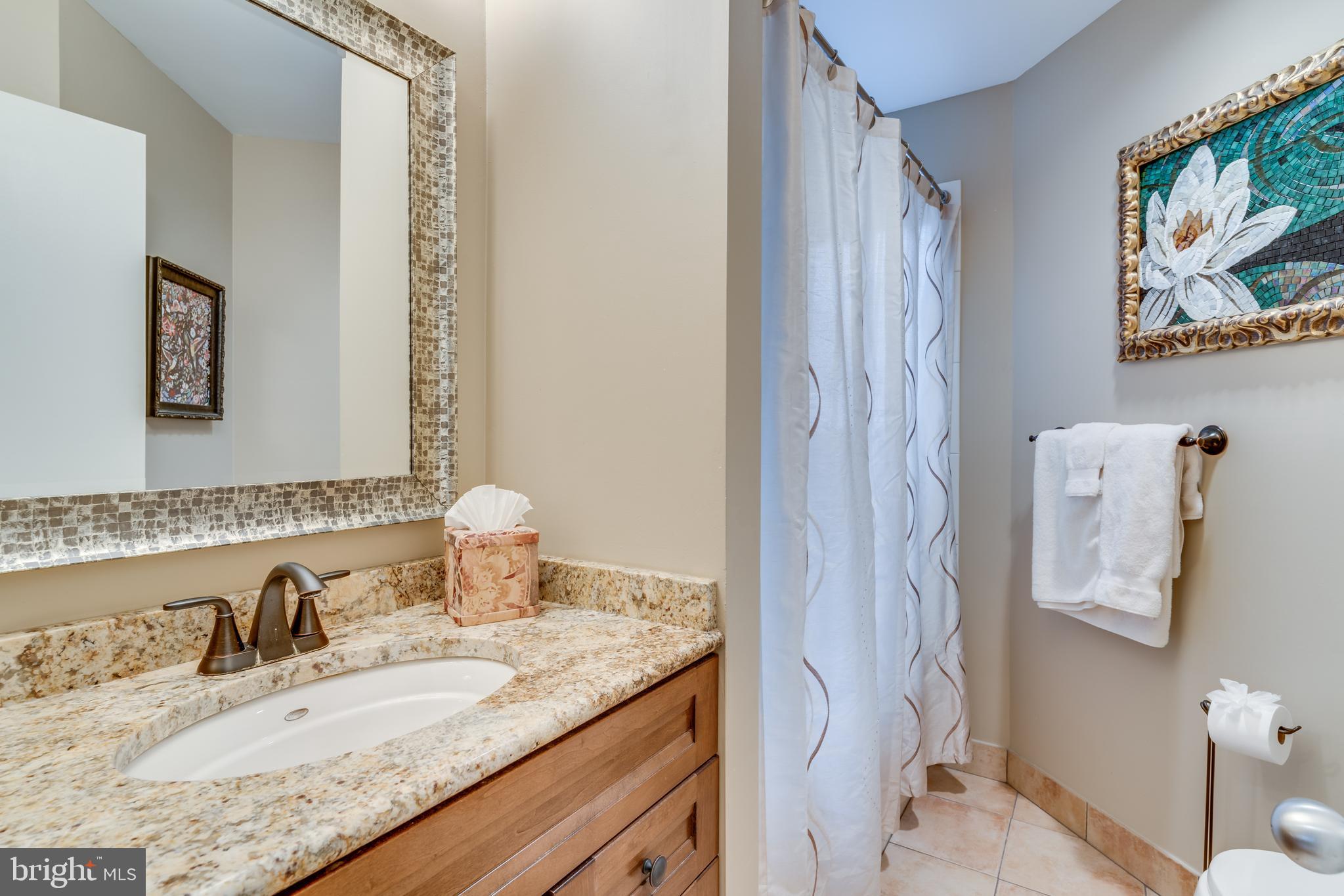11900 Moss Point Lane Reston, VA 20194 - Photo 12 of 33 a bathroom with a granite countertop sink and a mirror