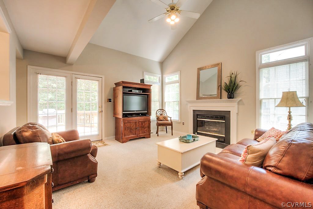 5405 Windy Ridge Drive Midlothian, VA 23112 - Photo 16 of 41 Gas Fireplace in freshly painted Famlly Room