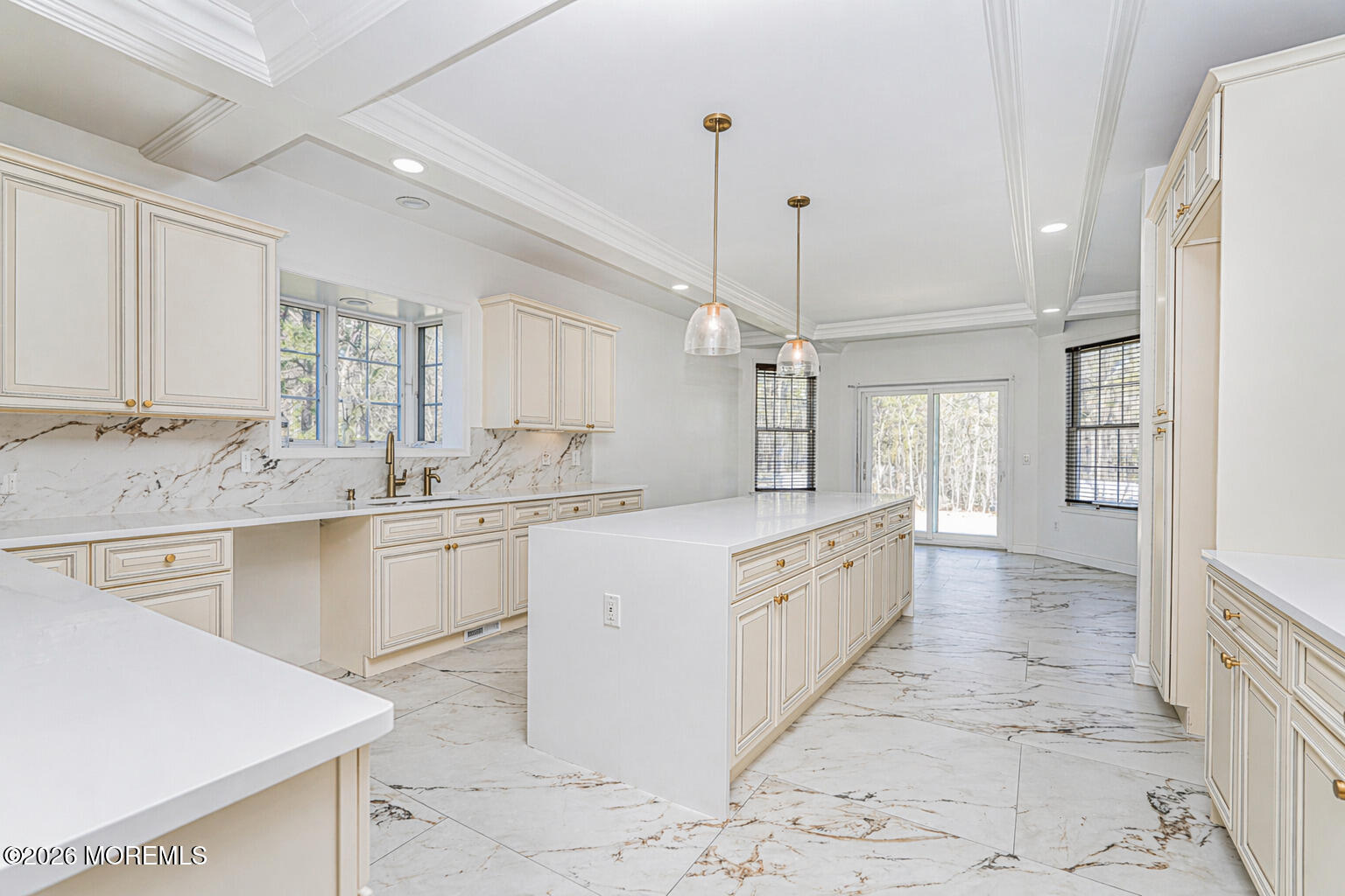 4 Wilson Boulevard Jackson, NJ 08527 - Photo 26 of 75 a large white kitchen with a stove a sink a window and a refrigerator