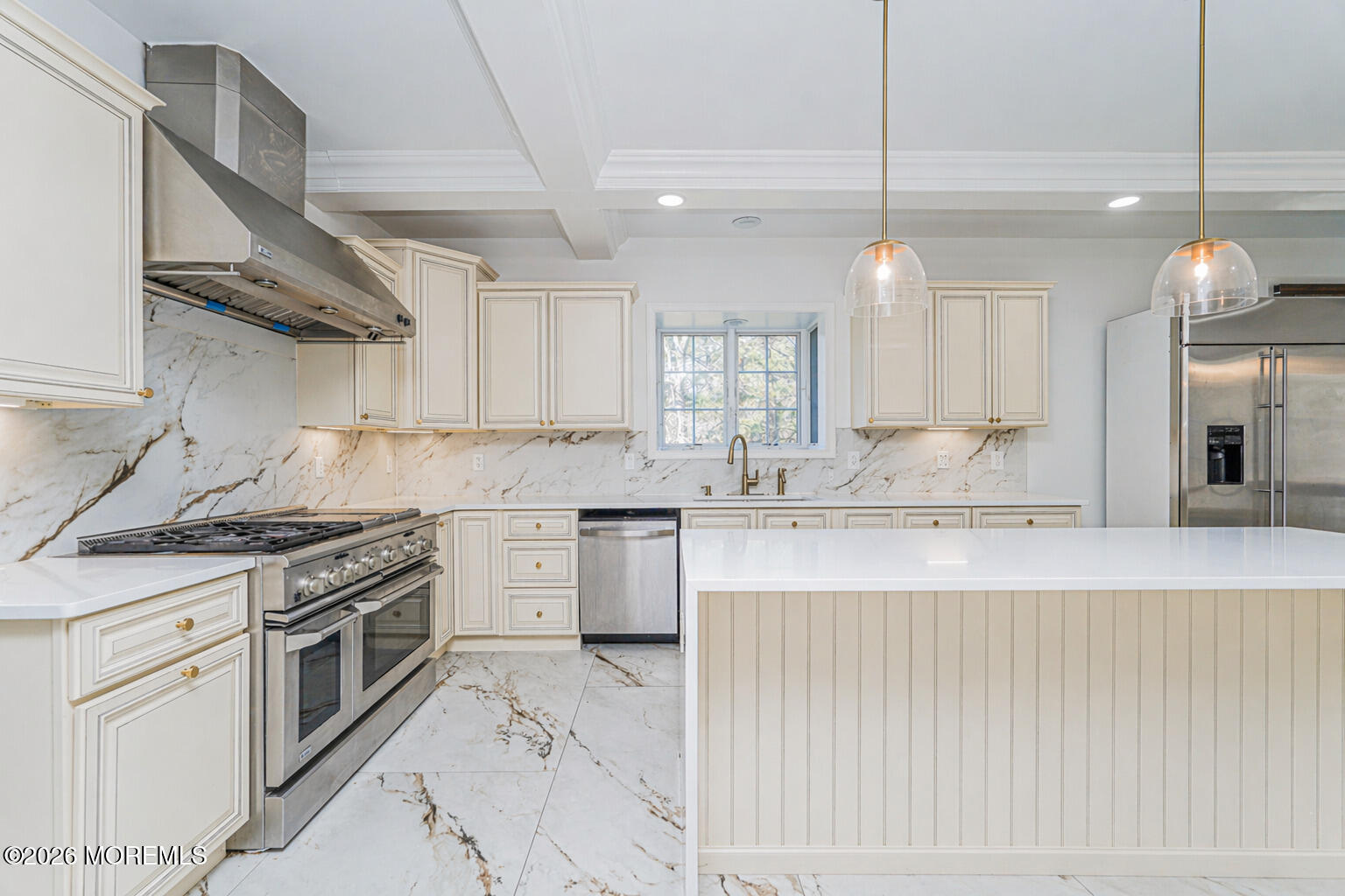 4 Wilson Boulevard Jackson, NJ 08527 - Photo 29 of 75 a kitchen with stainless steel appliances granite countertop a sink a stove and a refrigerator