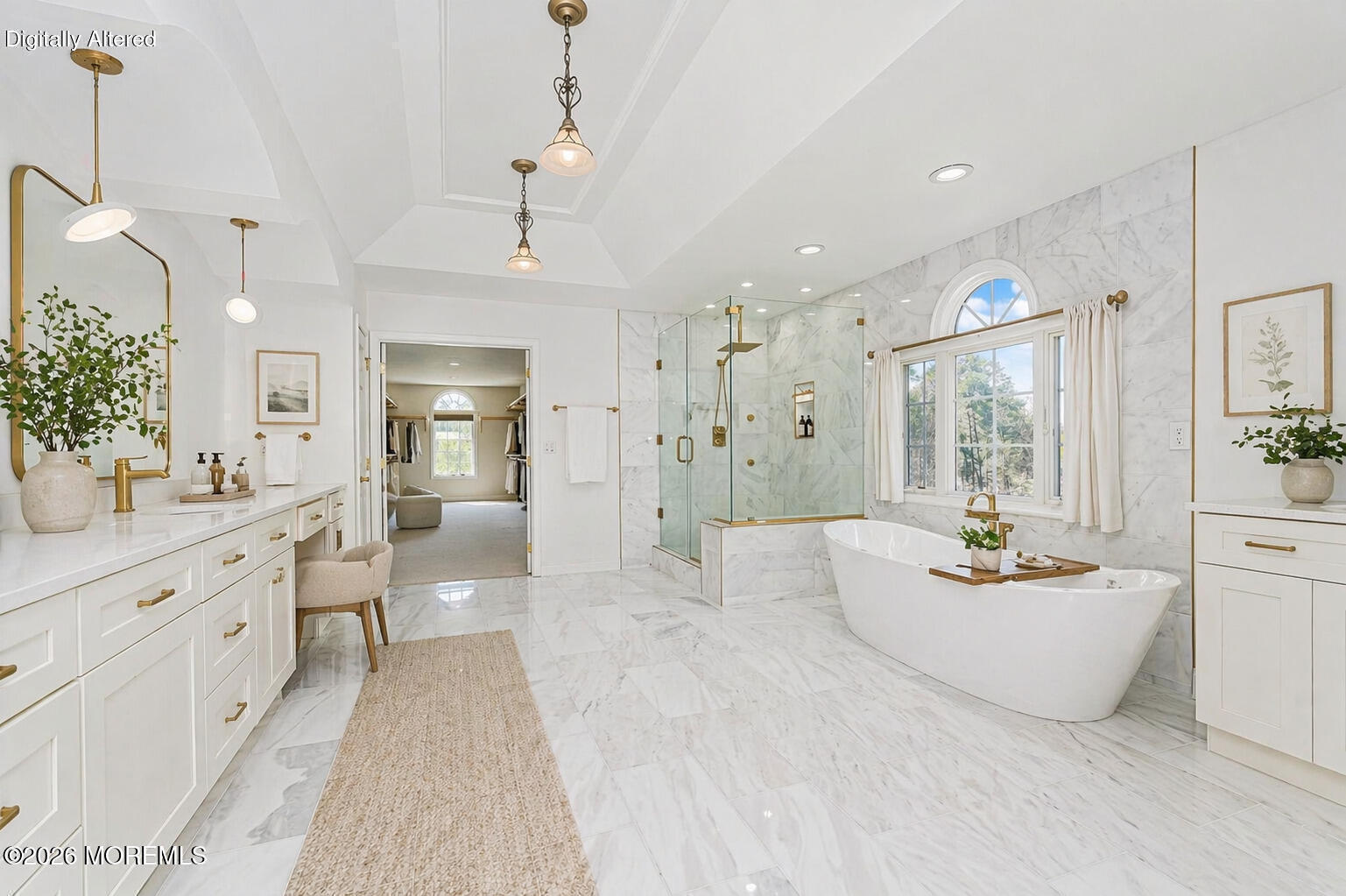 4 Wilson Boulevard Jackson, NJ 08527 - Photo 40 of 75 a spacious bathroom with a double vanity sink a mirror a a bathtub and a shower