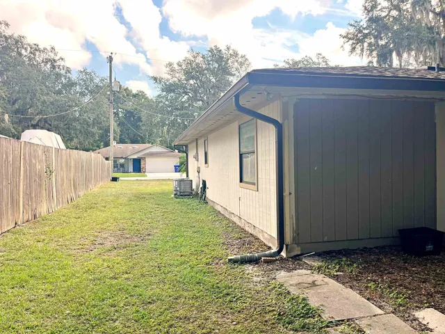 a house view with a garden