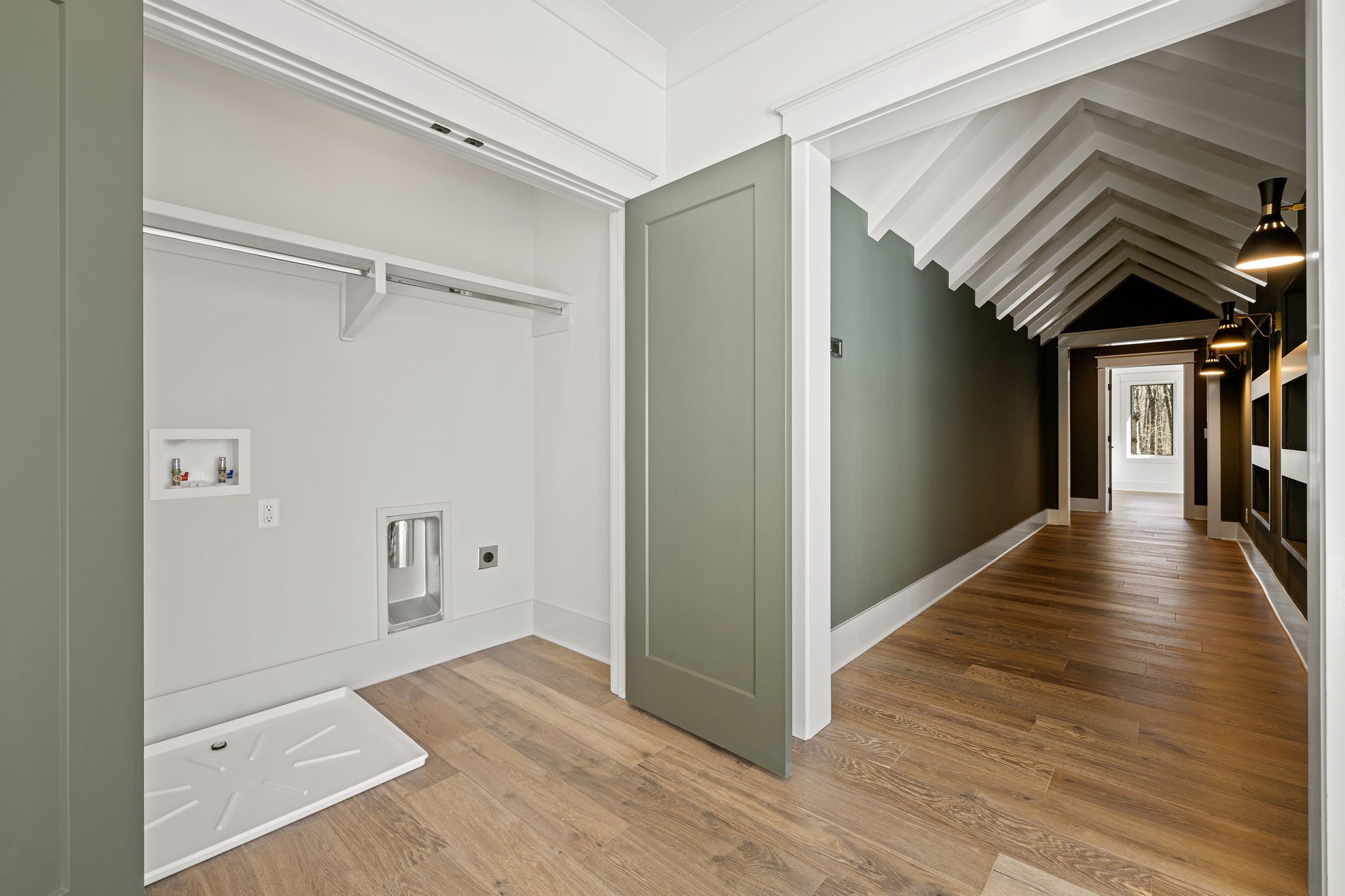 5896 Pinewood Road Franklin, TN 37064 - Photo 55 of 66 a view of a hallway with wooden floor and staircase
