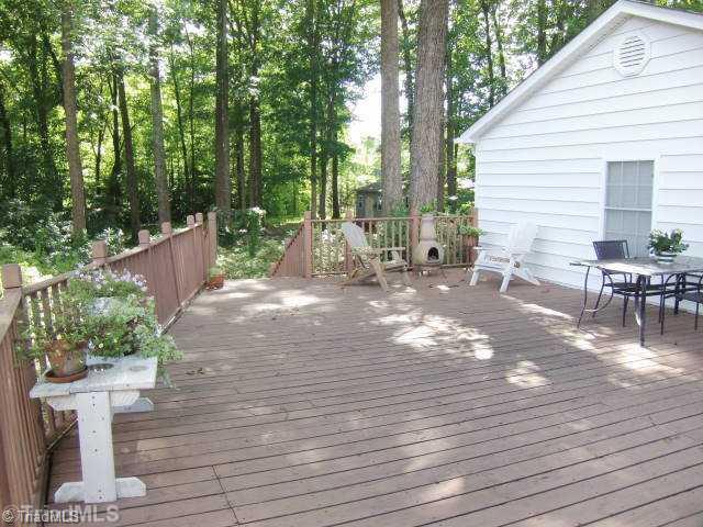 3205 Pine Needles Road High Point, NC 27265 - Photo 14 of 16 Patio/Deck. Huge Deck room for it all and over looks that great natural yard