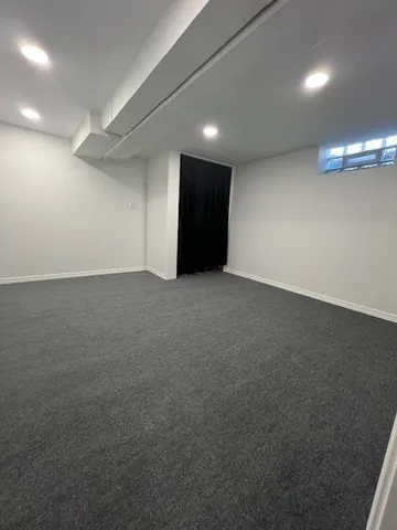 an empty room with an entrance