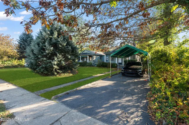 a house view with a garden space