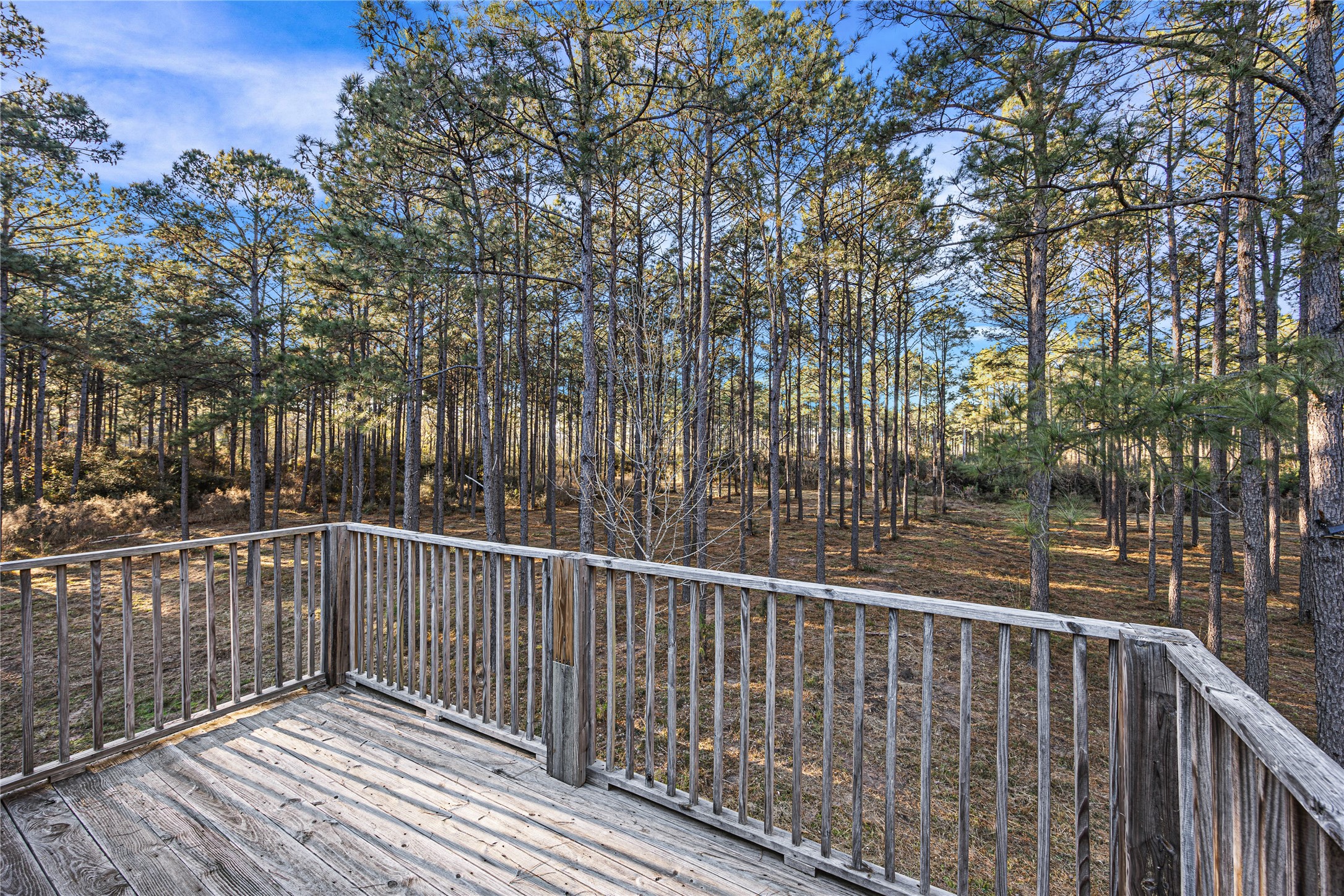235 Bracewell Cemetery Road Livingston, TX 77351 - Photo 23 of 37 a view of balcony with wooden floor and fence