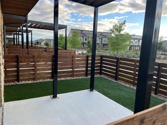 a view of a porch with a yard