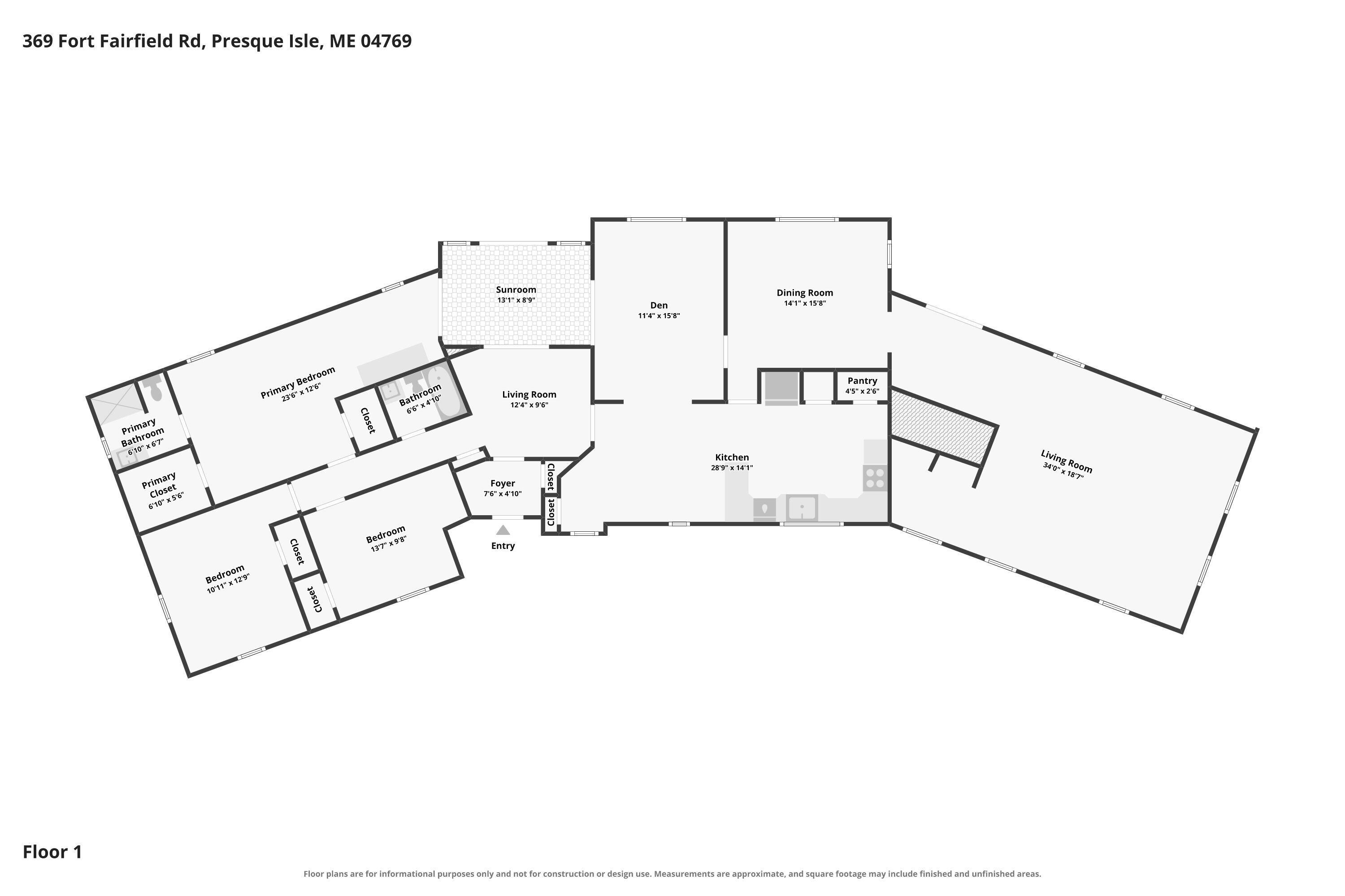 369 Fort Fairfield Road Presque Isle, ME 04769 - Photo 65 of 65 Floor Plan - Level1
