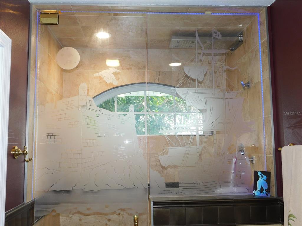 155 Marshall Street Safety Harbor, FL 34695 - Photo 22 of 62 a bathroom with a glass shower door