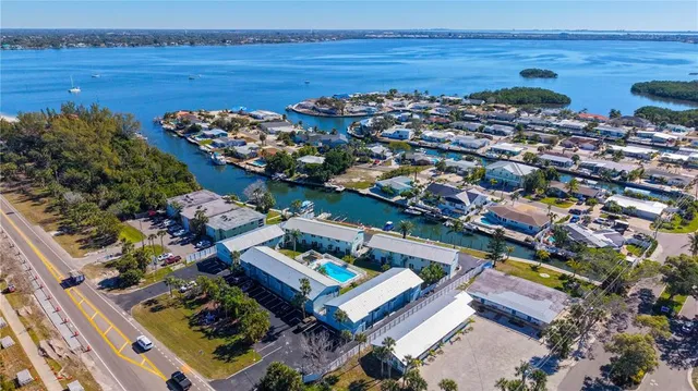 an aerial view of a city